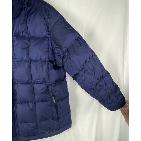 LL BEAN Jacket Youth Boys L 14-16 Goose Down Puffer Full Zip Pockets Ski Outdoor - Picture 9 of 16